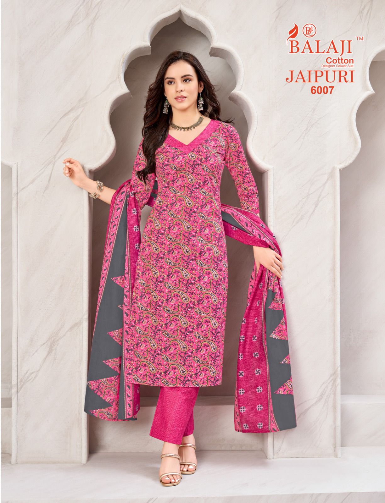 Jaipuri Vol 6 Balaji Readymade Cotton Pant Suits Wholesale