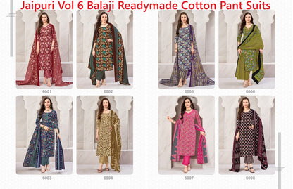 Jaipuri Vol 6 Balaji Readymade Cotton Pant Suits Wholesale