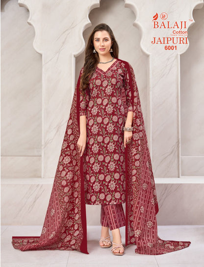 Jaipuri Vol 6 Balaji Readymade Cotton Pant Suits Wholesale