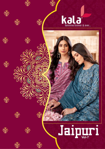 Jaipuri Vol 7 Kala Cotton Dress Material Wholesale