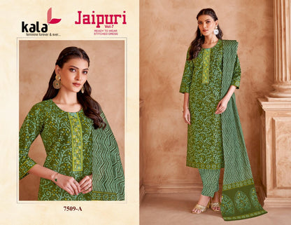 Jaipuri Vol 7 Kala Cotton Readymade Cotton Pant Suits Manufacturer