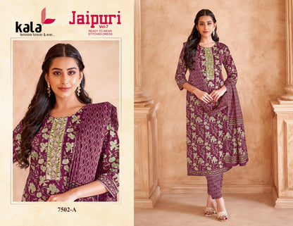 Jaipuri Vol 7 Kala Cotton Readymade Cotton Pant Suits Manufacturer