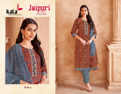 Jaipuri Vol 7 Kala Cotton Readymade Cotton Pant Suits Manufacturer