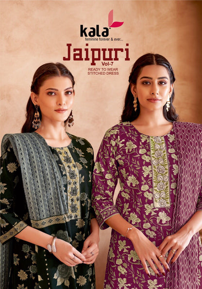 Jaipuri Vol 7 Kala Cotton Readymade Cotton Pant Suits Manufacturer