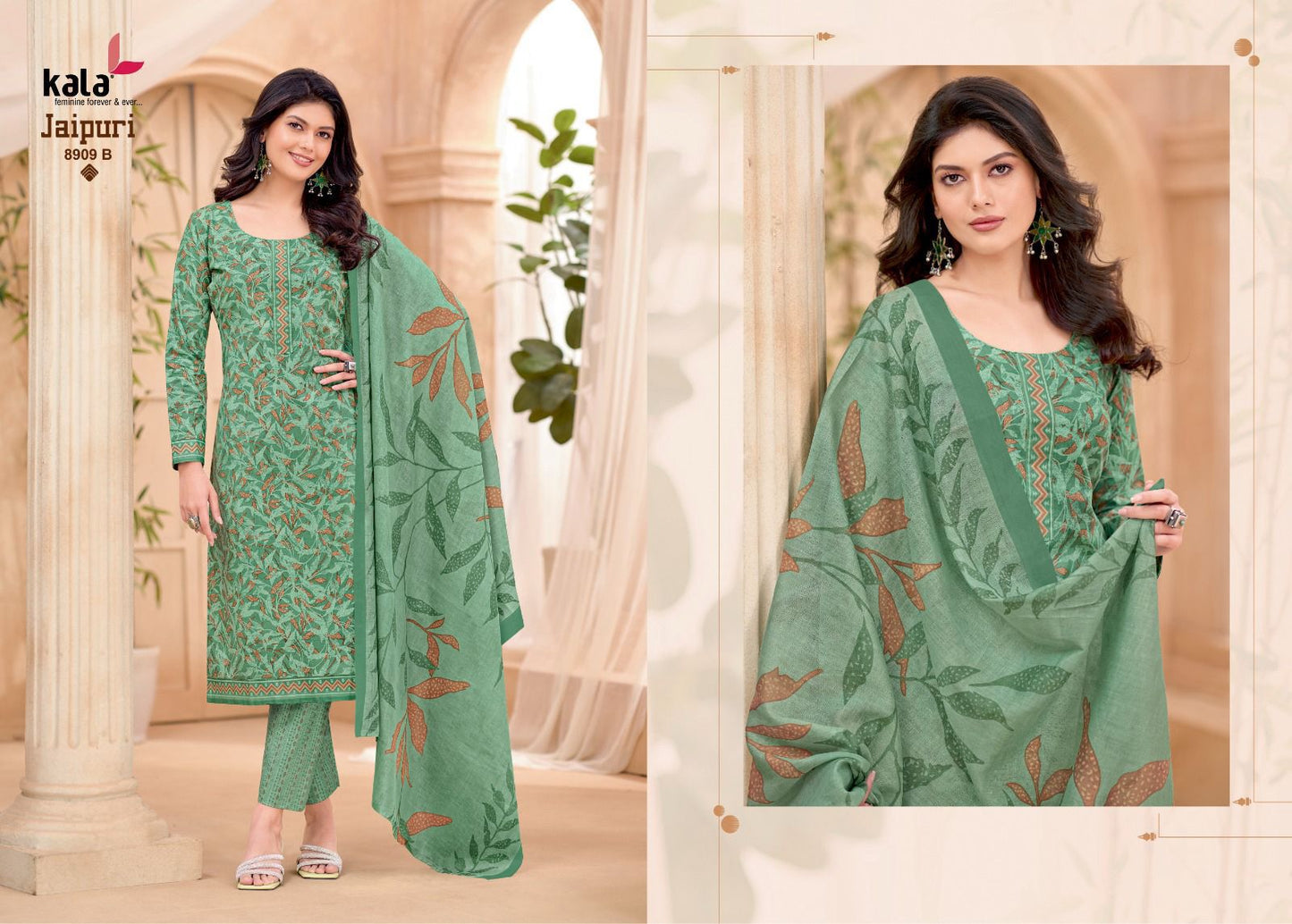 Jaipuri Vol 9 Kala Cotton Dress Material Exporter Ahmedabad