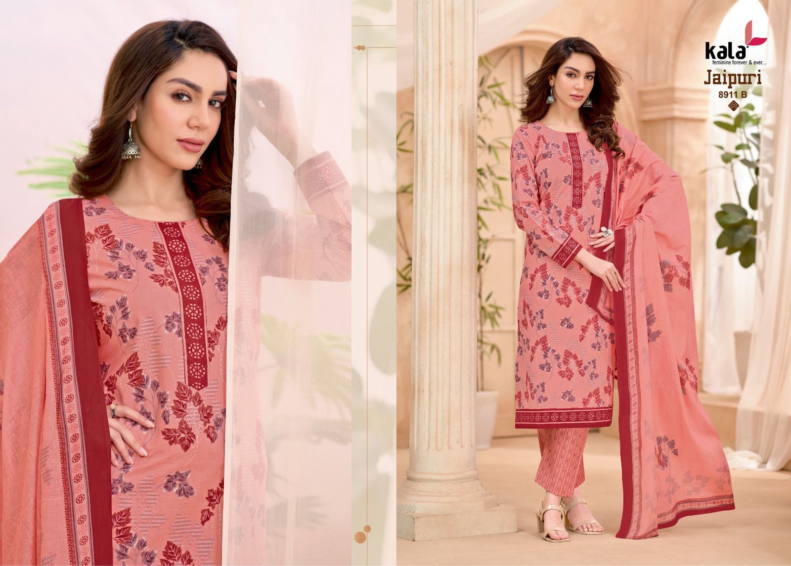 Jaipuri Vol 9 Kala Cotton Dress Material Exporter Ahmedabad