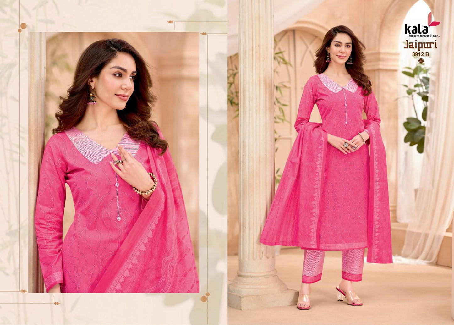 Jaipuri Vol 9 Kala Cotton Dress Material Exporter Ahmedabad