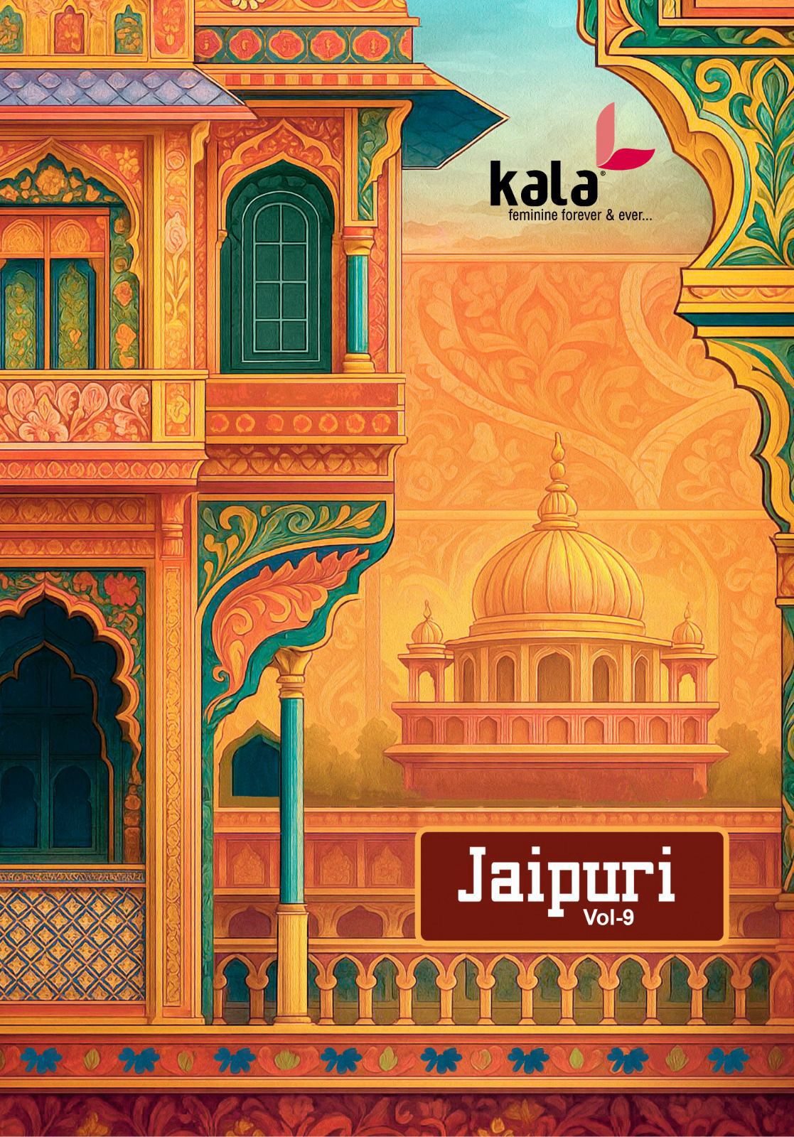 Jaipuri Vol 9 Kala Cotton Dress Material Exporter Ahmedabad
