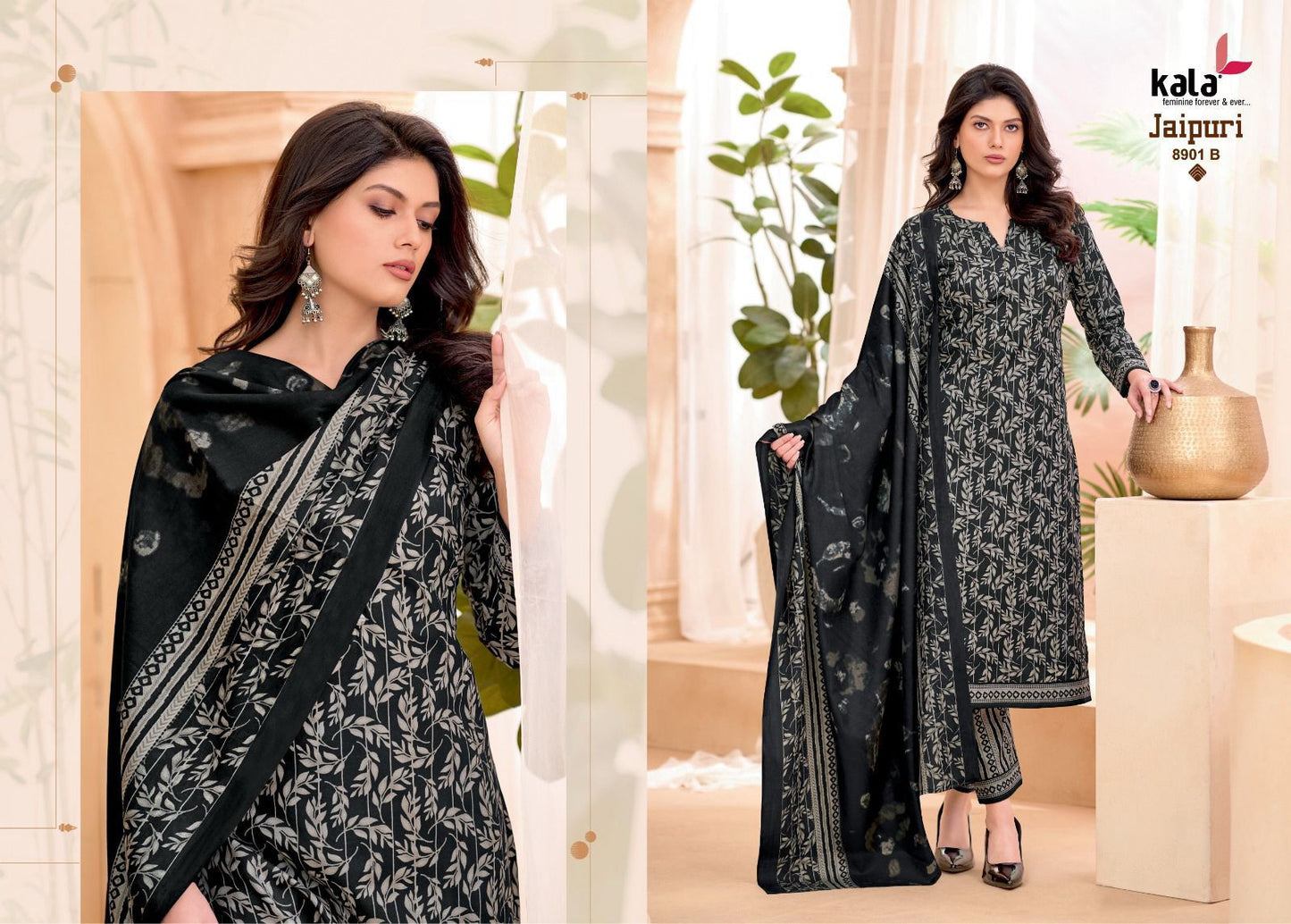 Jaipuri Vol 9 Kala Cotton Dress Material Exporter Ahmedabad