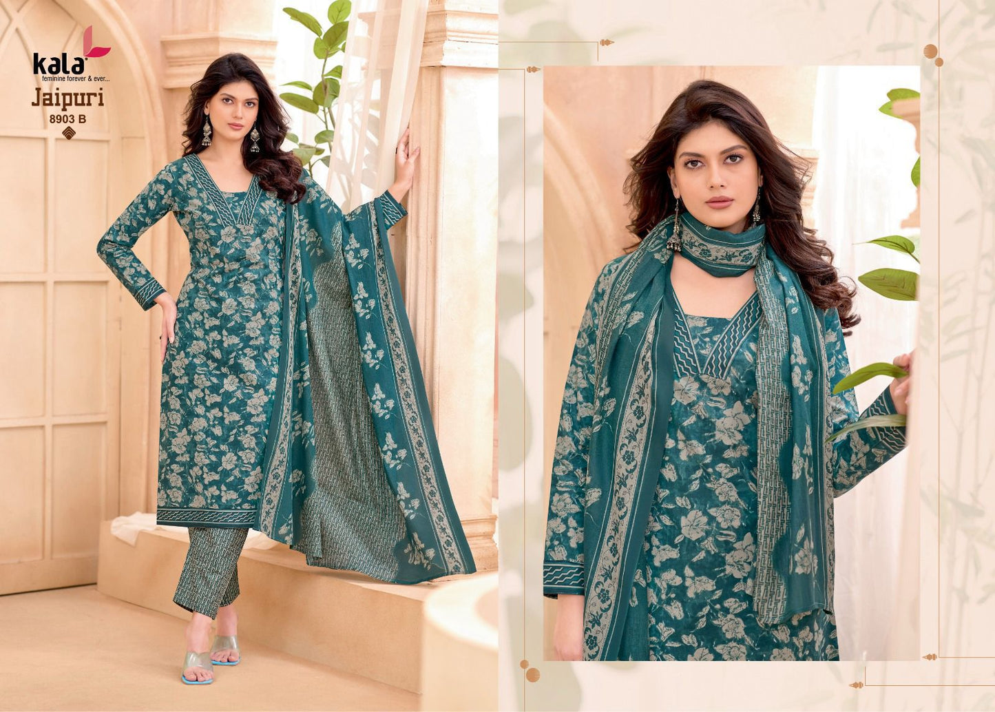 Jaipuri Vol 9 Kala Cotton Dress Material Exporter Ahmedabad