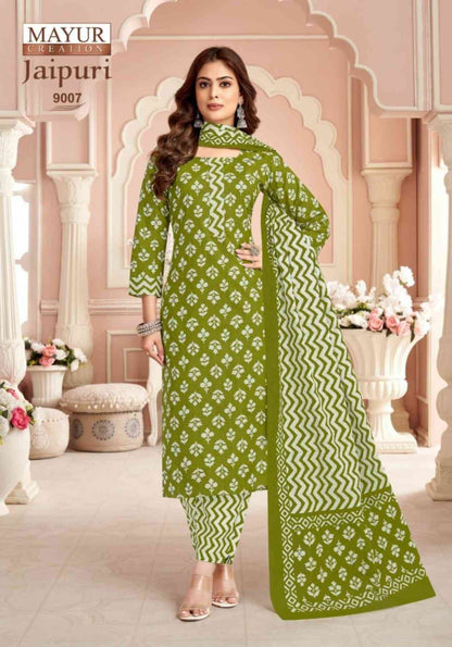 Jaipuri Vol 9 Mayur Creation Cotton Dress Material Supplier India