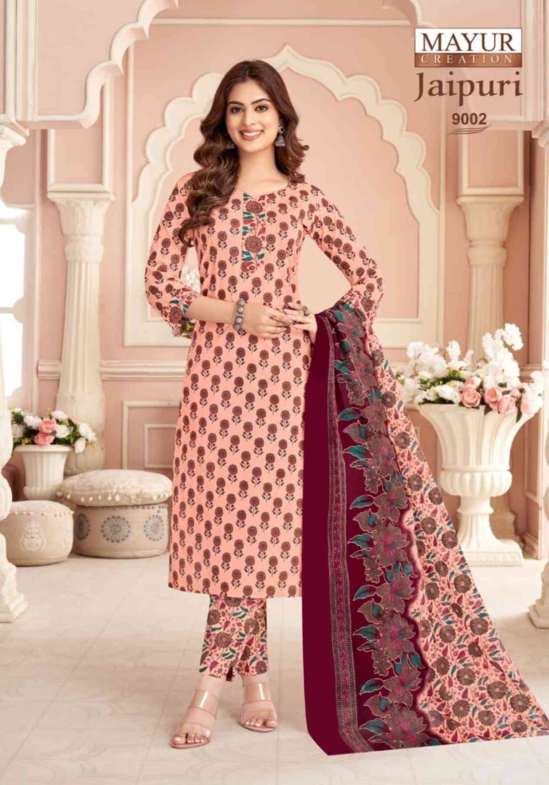 Jaipuri Vol 9 Mayur Creation Cotton Dress Material Supplier India