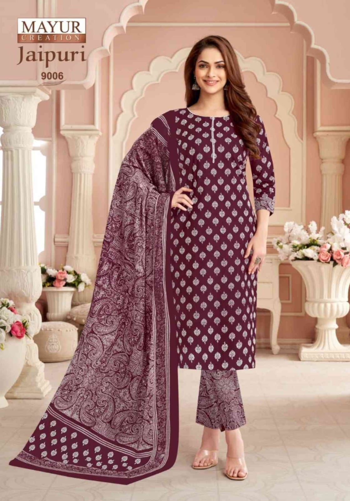 Jaipuri Vol 9 Mayur Creation Cotton Dress Material Supplier India