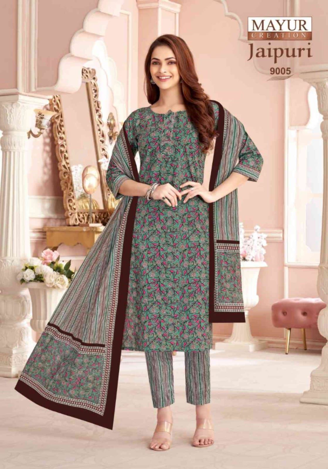 Jaipuri Vol 9 Mayur Creation Cotton Dress Material Supplier India