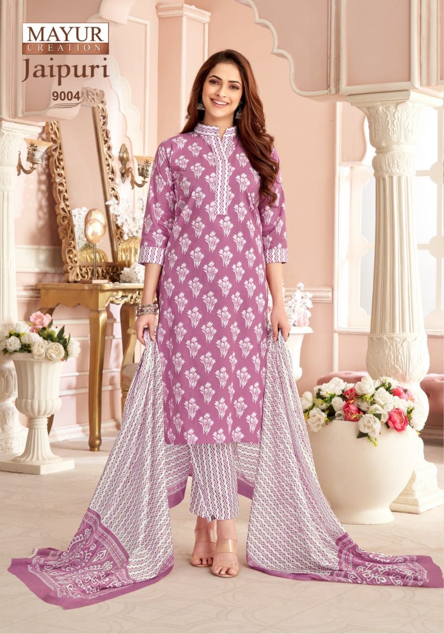 Jaipuri Vol 9 Mayur Creation Readymade Cotton Pant Suits Wholesale Price