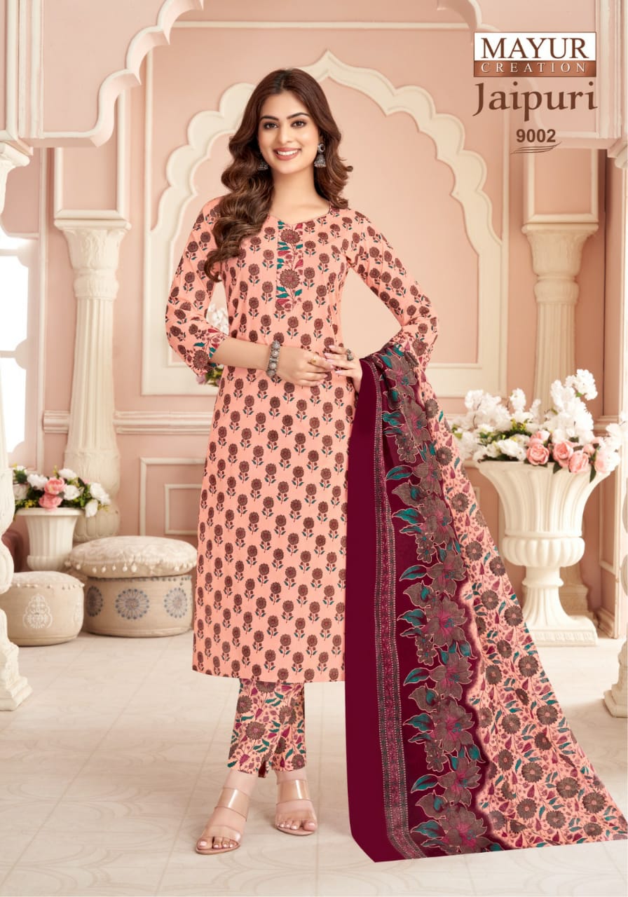 Jaipuri Vol 9 Mayur Creation Readymade Cotton Pant Suits Wholesale Price