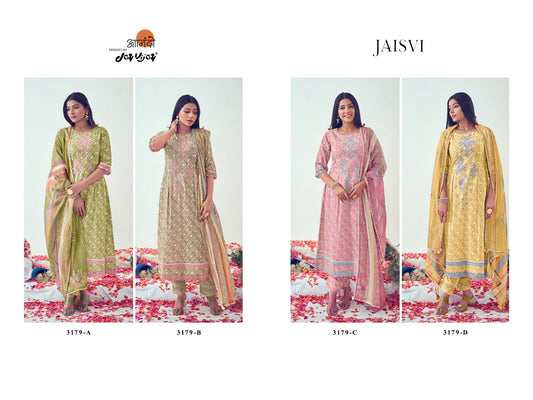 Jaisvi-3179 Jay Vijay Pure Cotton Pant Style Suits