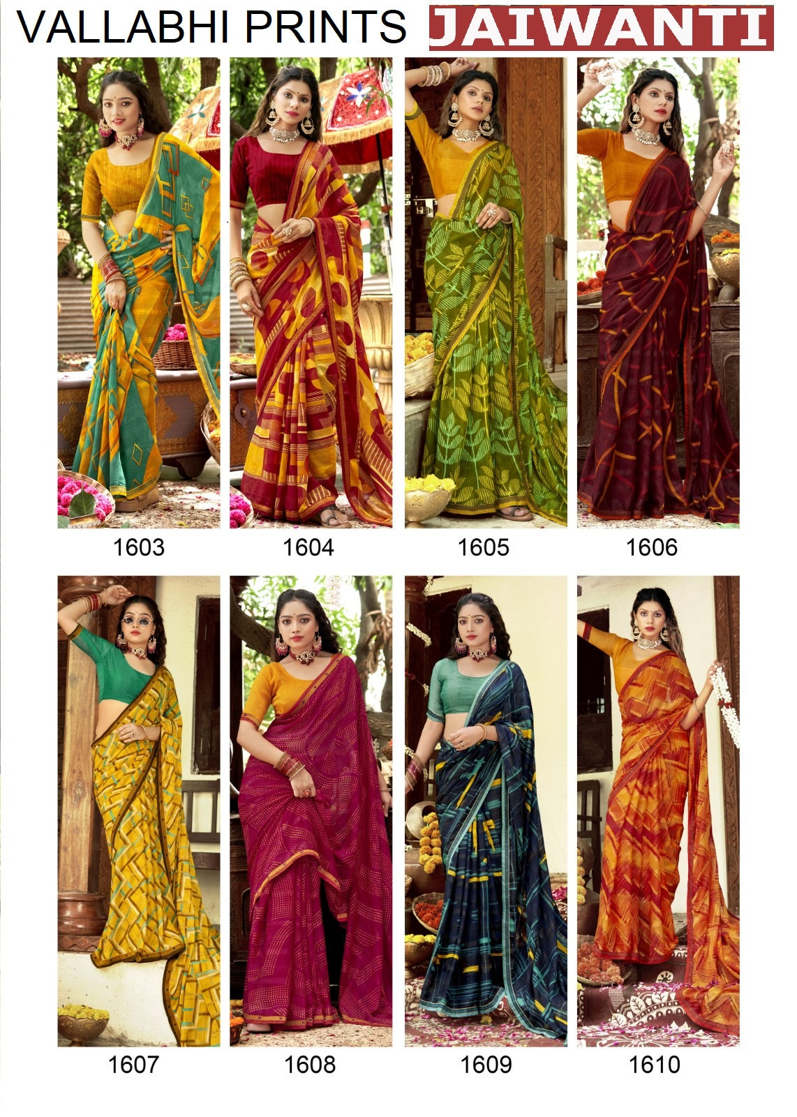 Jaiwanti Vallabhi Prints Georgette Sarees Exporter Gujarat