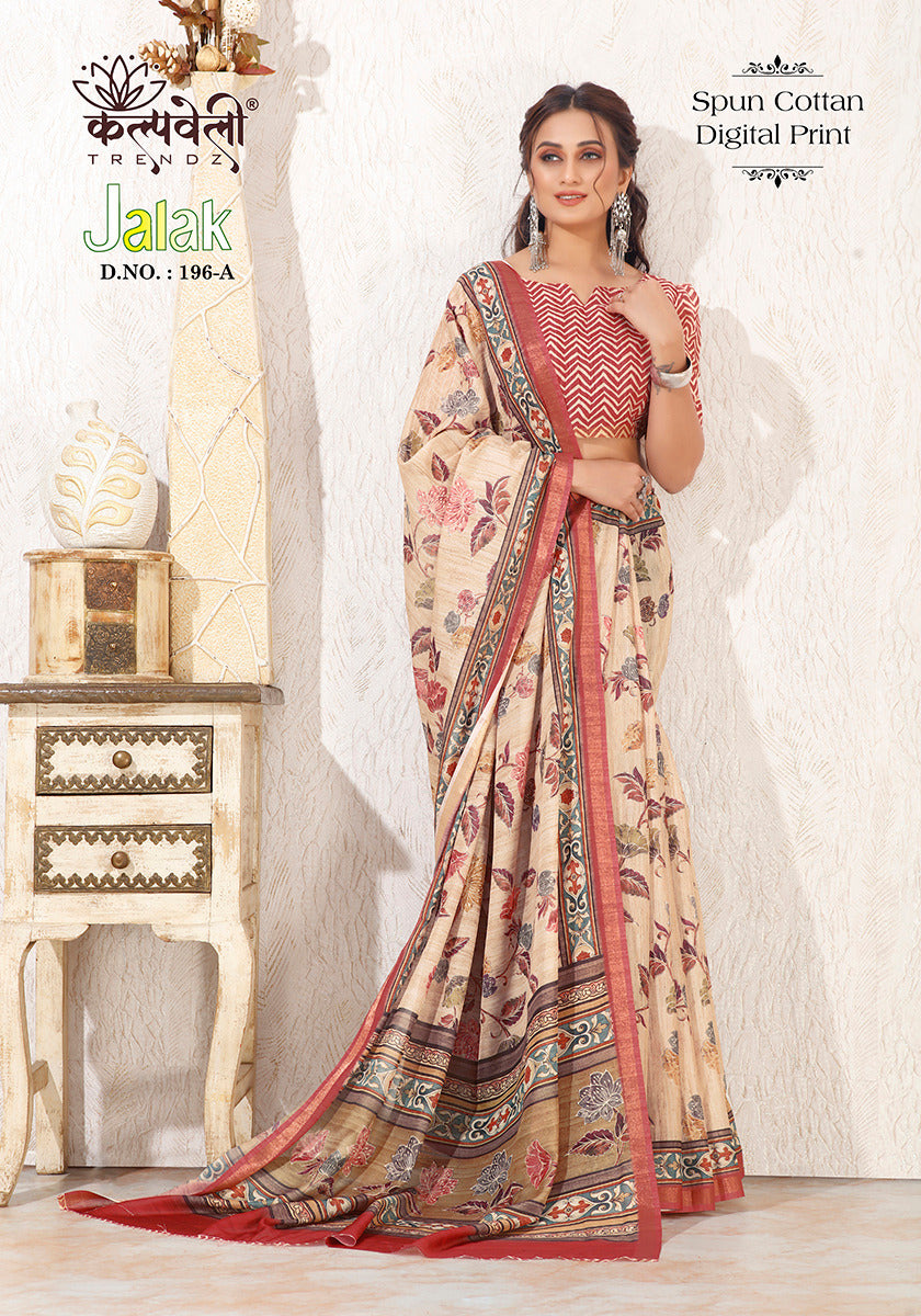 Jalak 196 Kalpveli Spun Cotton Sarees