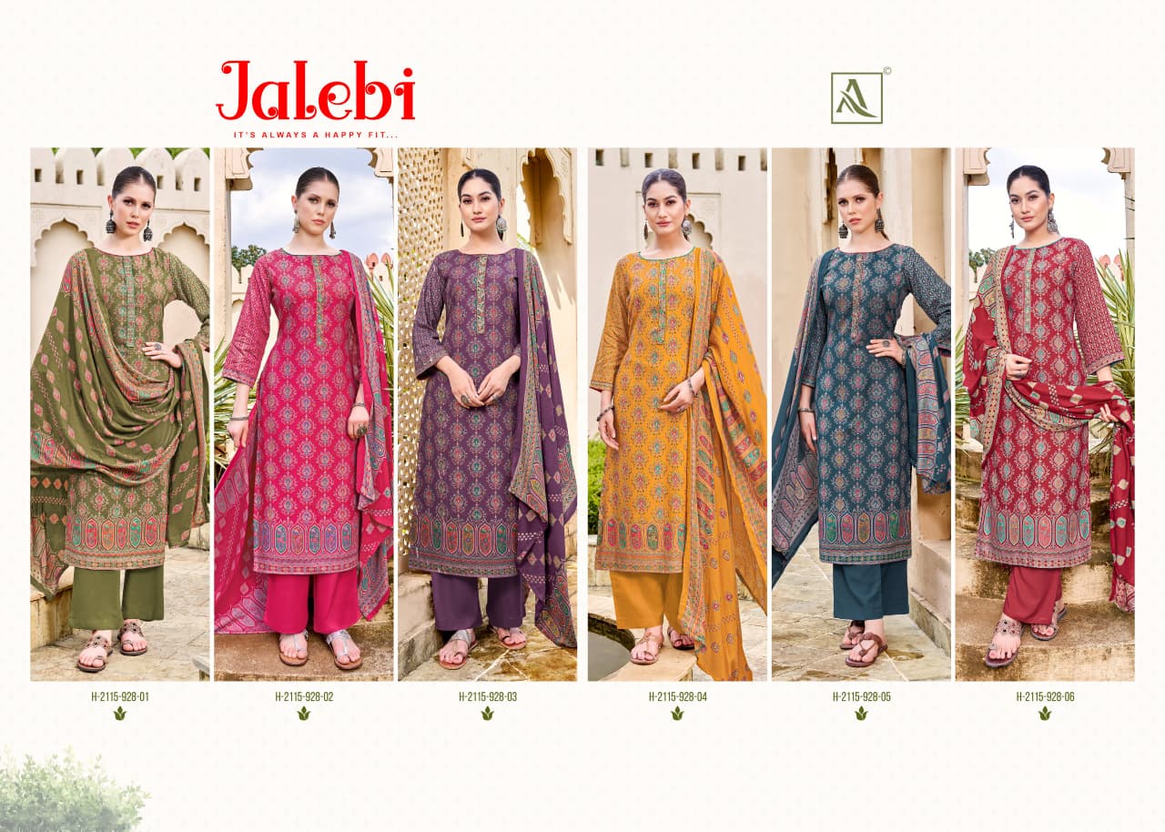Jalebi Alok Viscose Karachi Pashmina Salwar Suits Wholesale Price
