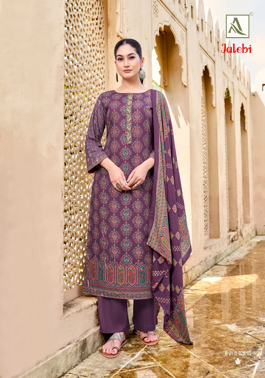 Jalebi Alok Viscose Karachi Pashmina Salwar Suits Wholesale Price