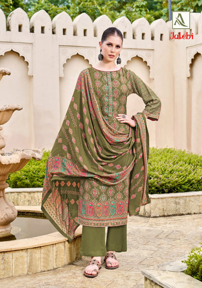 Jalebi Alok Viscose Karachi Pashmina Salwar Suits Wholesale Price
