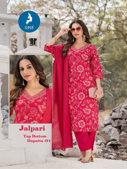 Jalpari Kaya Vertican Readymade Pant Style Suits Wholesale Price