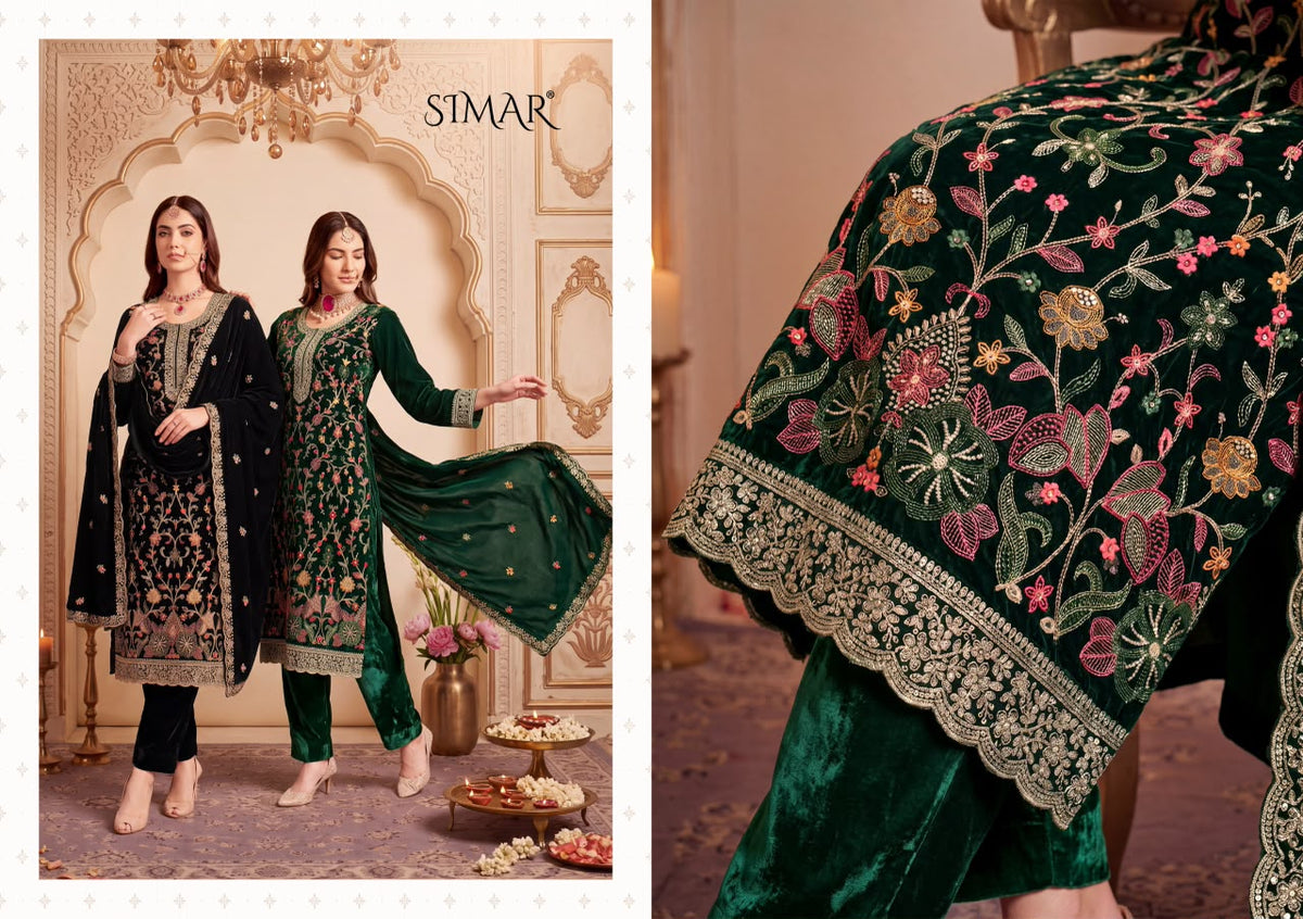 Jalsa Simar Velvet Suits Wholesaler India