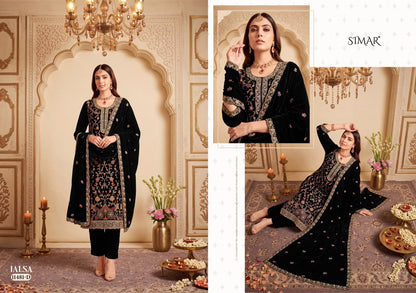 Jalsa Simar Velvet Suits Wholesaler India