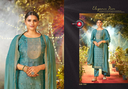 जलवा ट्रिपल आ मसलिन प्लाज़ो स्टाइल सूट