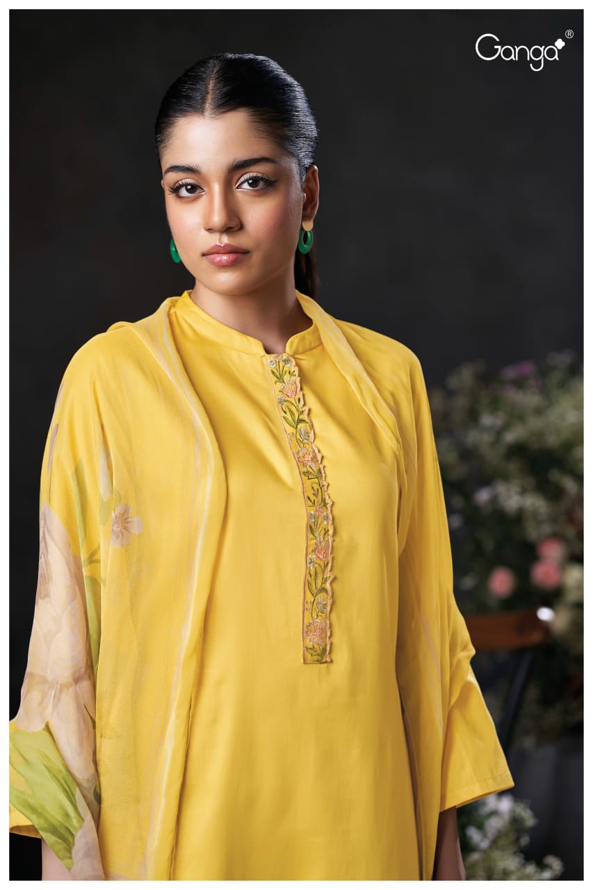 Jalyn 3740 Ganga Premium Cotton Plazzo Style Suits Manufacturer Gujarat