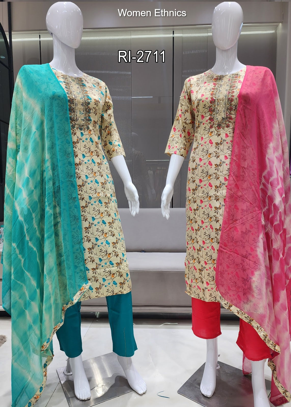 Jam Cotton 0325 Women Ethnics Readymade Pant Style Suits Exporter Gujarat