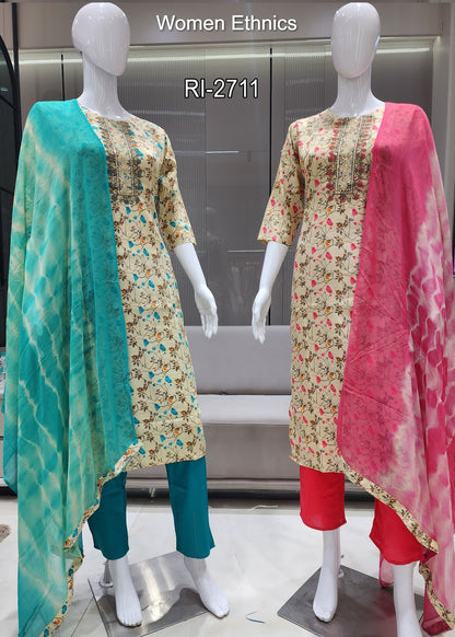 Jam Cotton 050425 Women Ethnics Readymade Pant Style Suits Supplier Ahmedabad