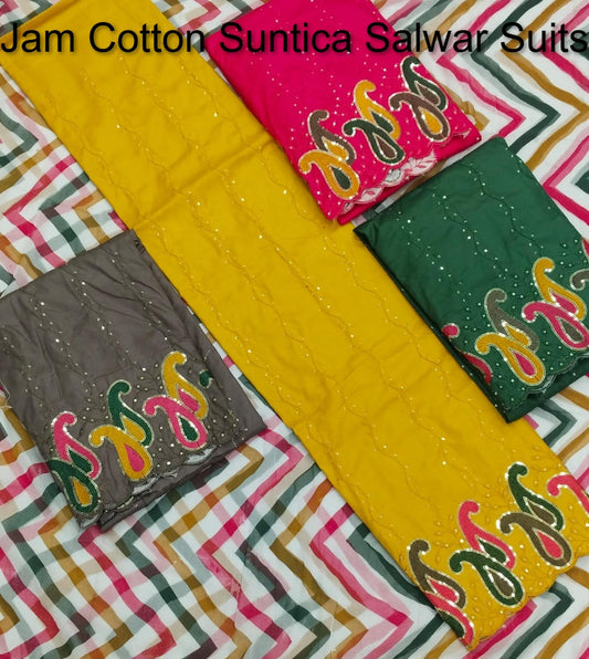 Jam Cotton Suntica Salwar Suits Wholesale Rate
