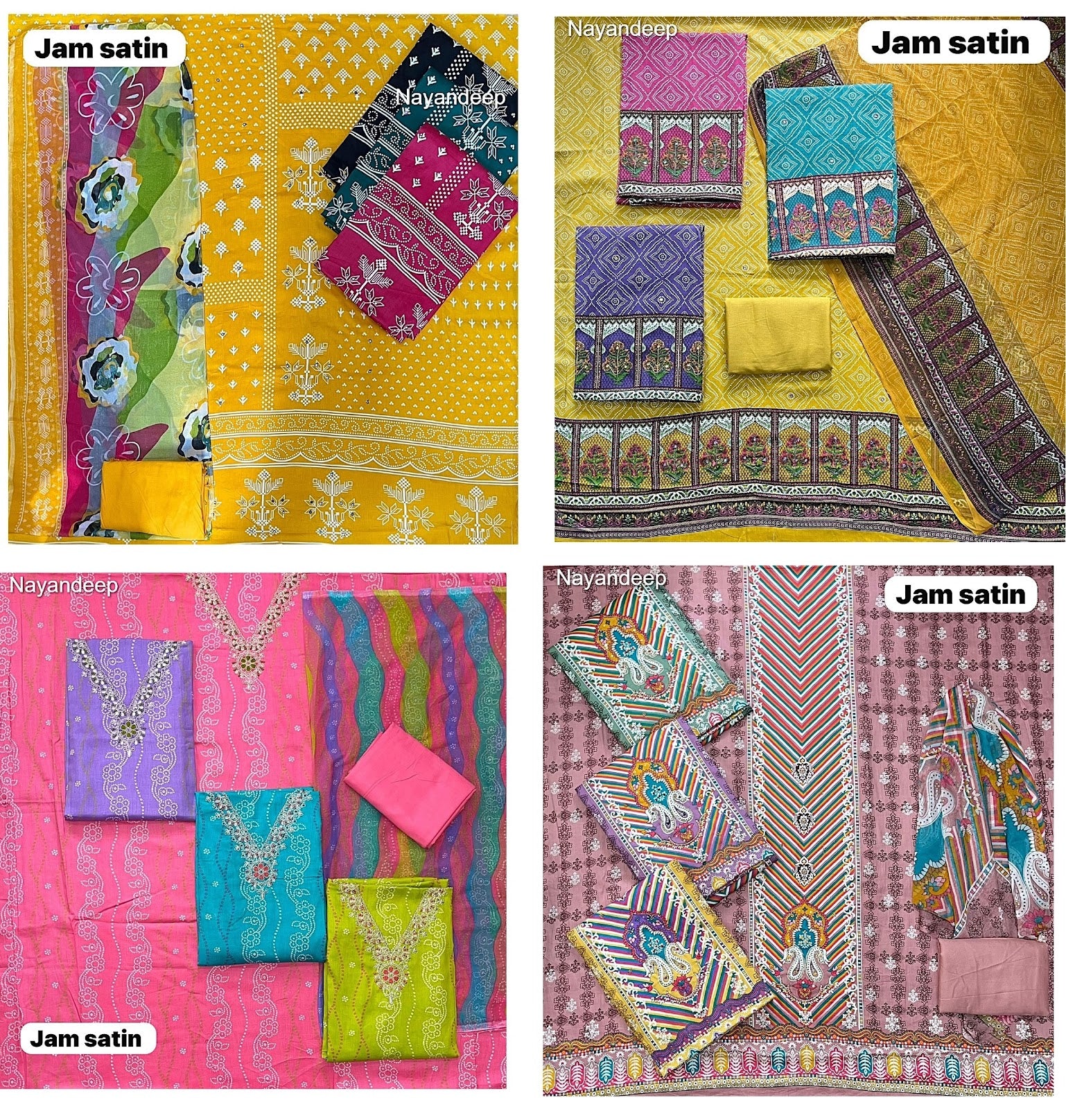 Jam Satin 2025 Nayandeep Salwar Suits Manufacturer Gujarat