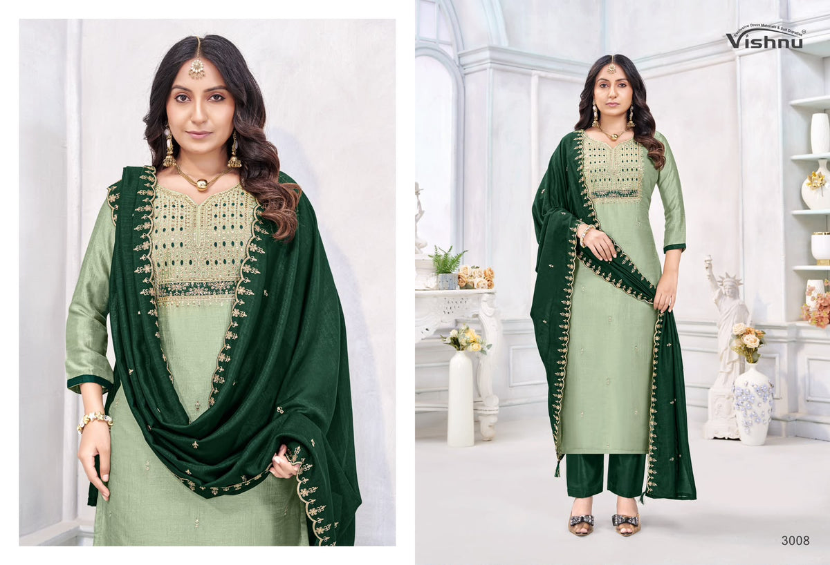 Jamaina Vishnu Impex Vichitra Silk Pant Style Suits Manufacturer Ahmedabad