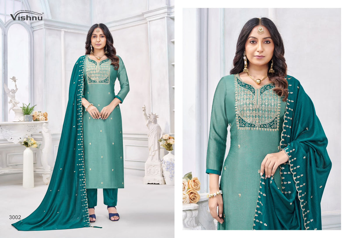 Jamaina Vishnu Impex Vichitra Silk Pant Style Suits Manufacturer Ahmedabad