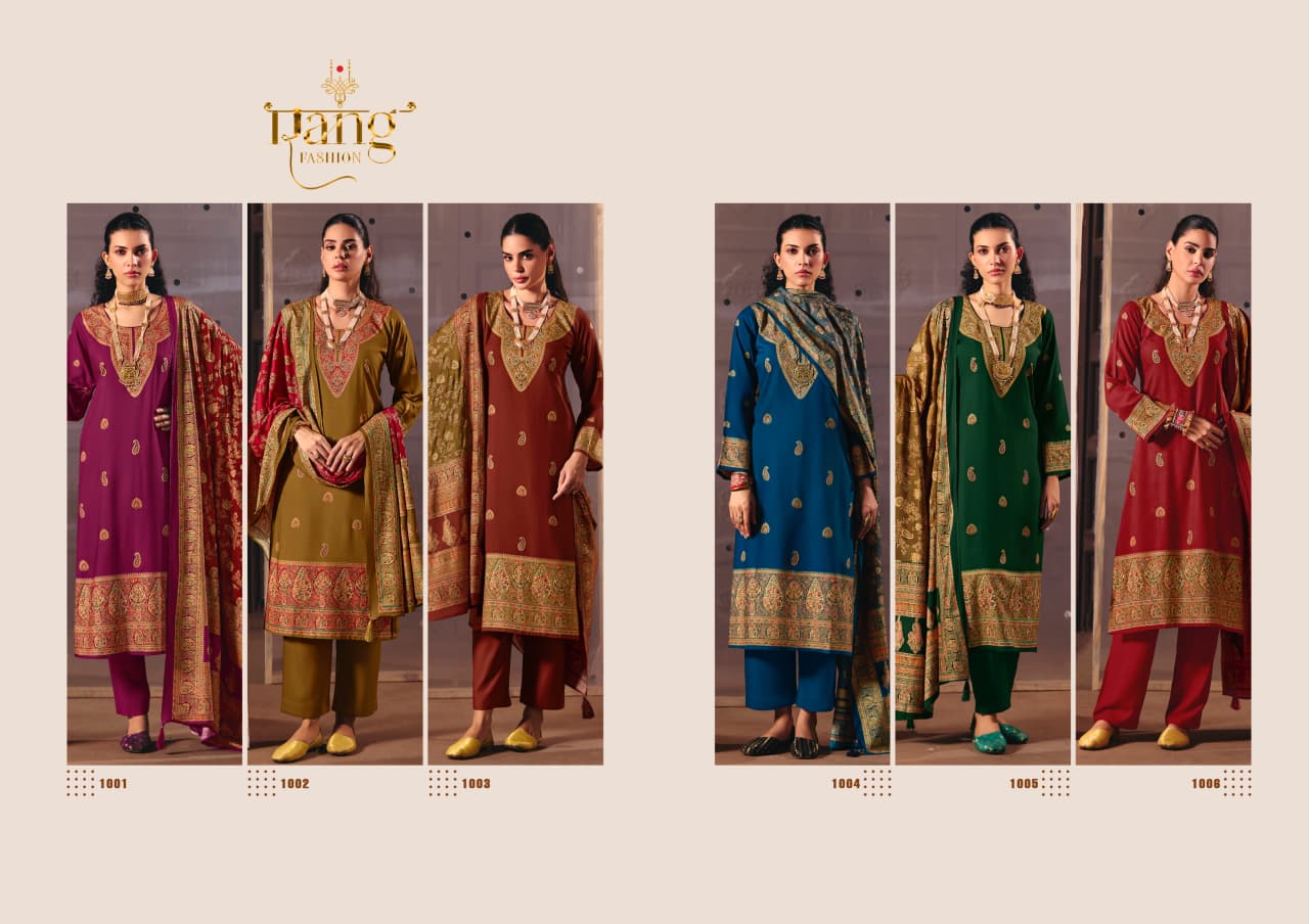 Jamawar Rang Fashion Pashmina Suits Wholesale Rate