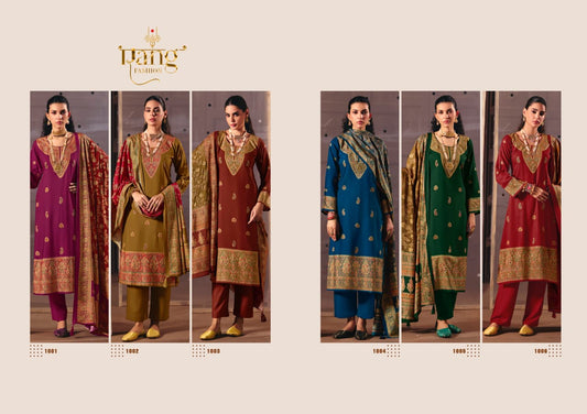 Jamawar Rang Fashion Pashmina Suits Wholesale Rate