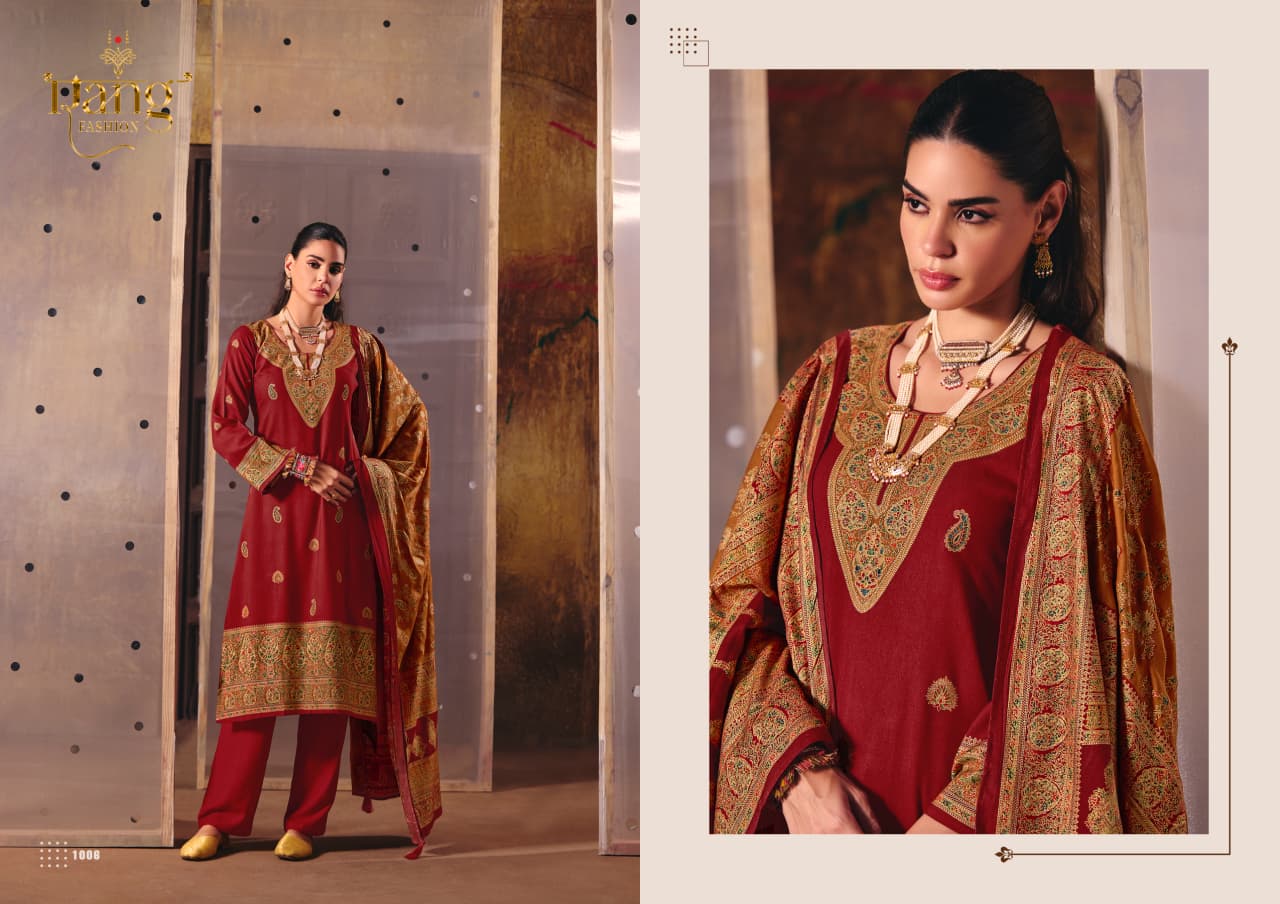 Jamawar Rang Fashion Pashmina Suits Wholesale Rate