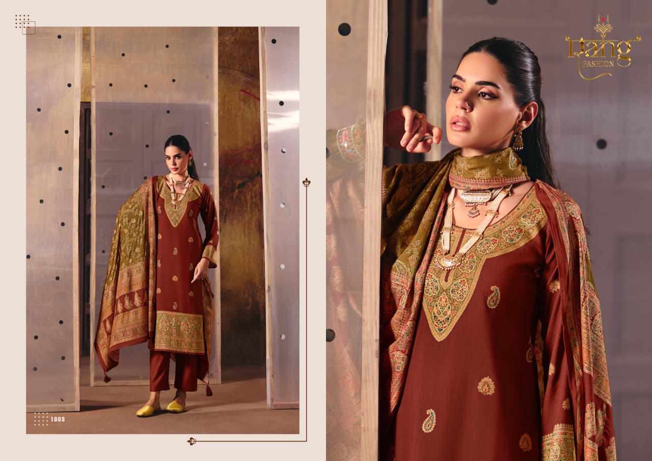 Jamawar Rang Fashion Pashmina Suits Wholesale Rate