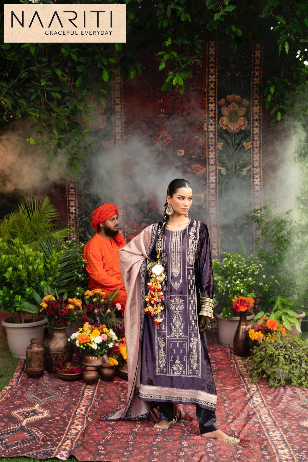 Jamdaan Naariti Velvet Suits Exporter