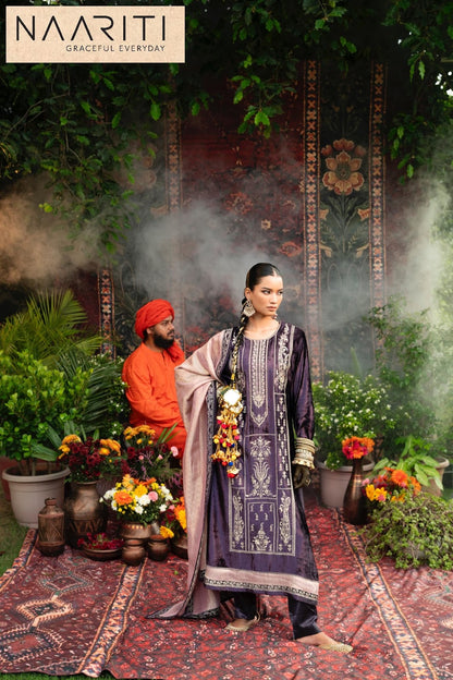 Jamdaan Naariti Velvet Suits Exporter