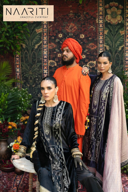 Jamdaan Naariti Velvet Suits Exporter