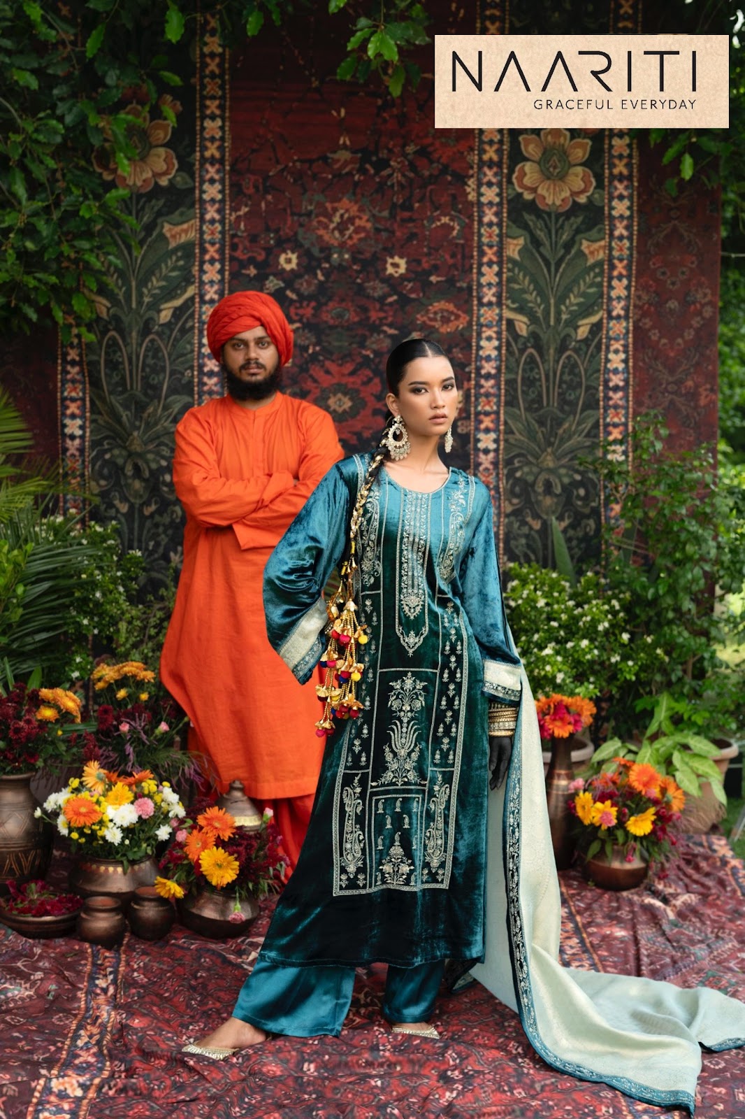 Jamdaan Naariti Velvet Suits Exporter