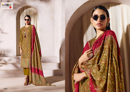 Jamdaani Rangati Prints Pashmina Suits Supplier Ahmedabad