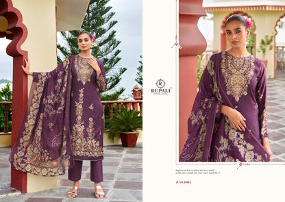 Jamdani Rupali Pure Viscose Muslin Pant Style Suits Wholesaler Ahmedabad
