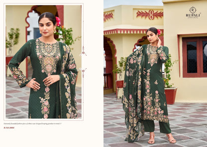 Jamdani Rupali Pure Viscose Muslin Pant Style Suits Wholesaler Ahmedabad