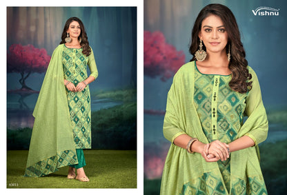 Jamdani Vishnu Impex Pant Style Suits Wholesaler