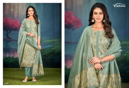 Jamdani Vishnu Impex Pant Style Suits Wholesaler